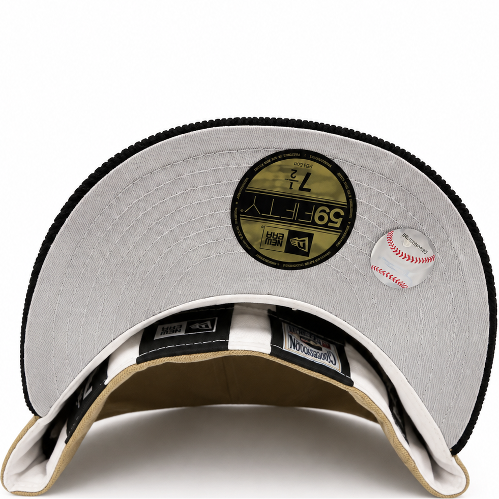 Philadelphia Phillies tan and black All-Star Game New Era 59FIFTY fitted hat - detail view