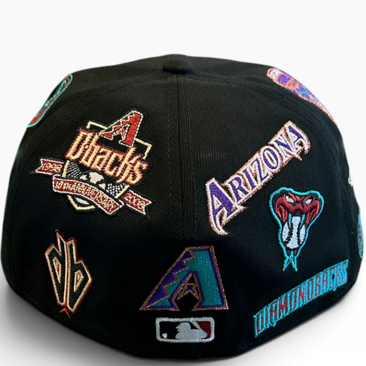 Arizona Diamondbacks Black New Era 59FIFTY fitted hat - front view
