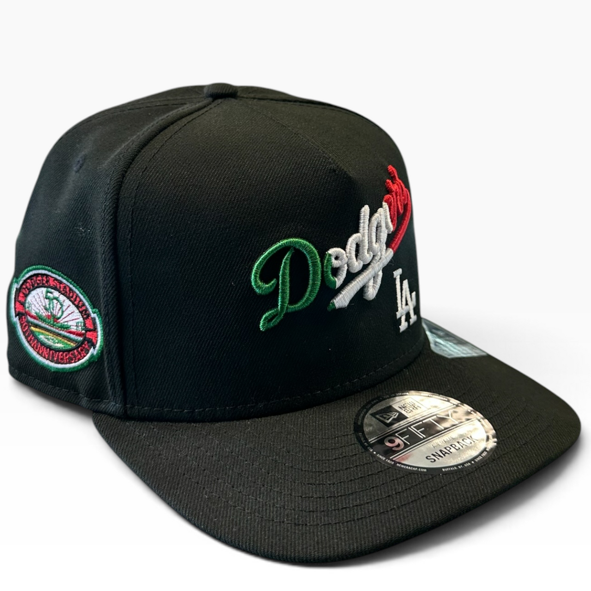 Los Angeles Dodgers Mexico Black New Era 9FIFTY snapback hat - front view