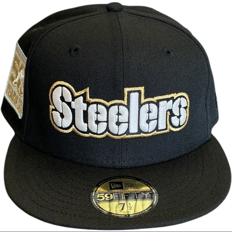 Pittsburgh Steelers Black & Gold New Era 59FIFTY fitted hat - front view