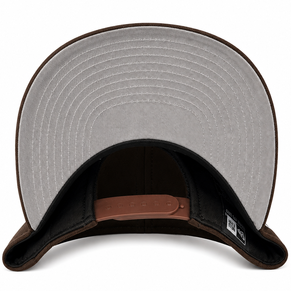 Los Angeles Dodgers brown New Era 9FORTY A-Frame adjustable hat - front view