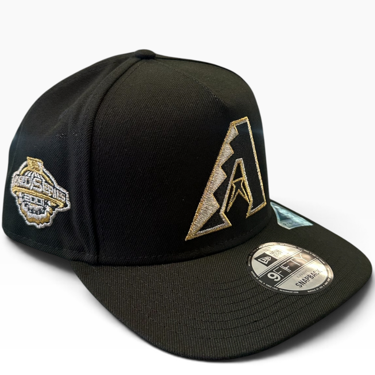 Arizona Diamondbacks Black & Gold New Era 9FIFTY A-Frame snapback hat - front view