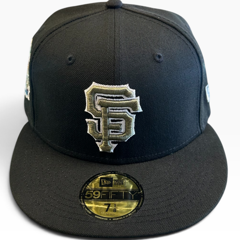 San Francisco Giants Black/Olive New Era 59FIFTY fitted hat - side view