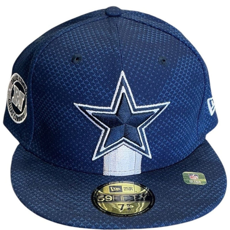 Dallas Cowboys navy New Era 59FIFTY fitted hat - front view