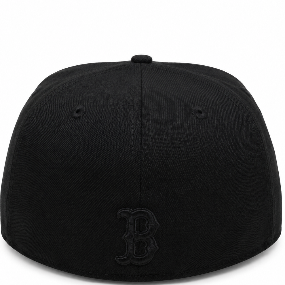 Boston Red Sox black and pink New Era 59FIFTY fitted hat - front view