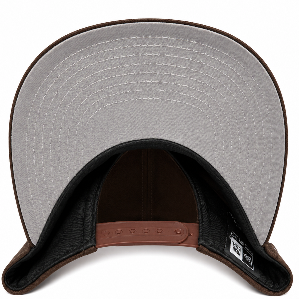 Los Angeles Angels brown New Era 9FIFTY A-Frame snapback hat - back view