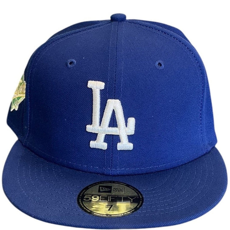Los Angeles Dodgers royal blue New Era 59FIFTY fitted hat - side view