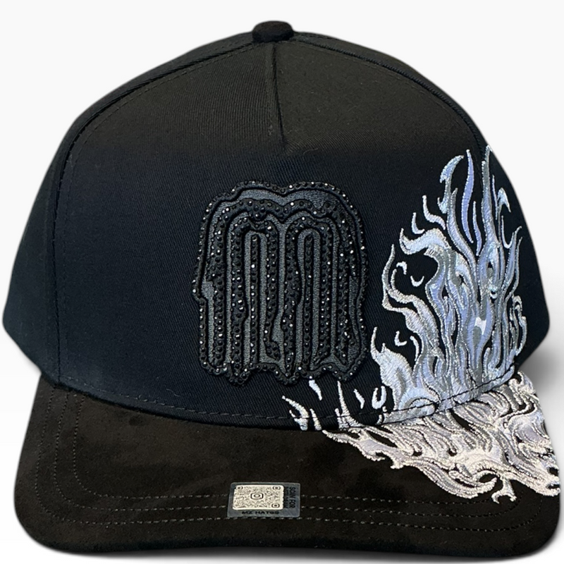 MZ Mexico flame snapback with MEXICO back embroidery - back view
