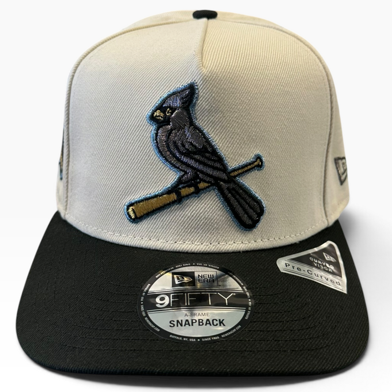 St. Louis Cardinals cream and black New Era 9FIFTY A-Frame snapback hat - side view