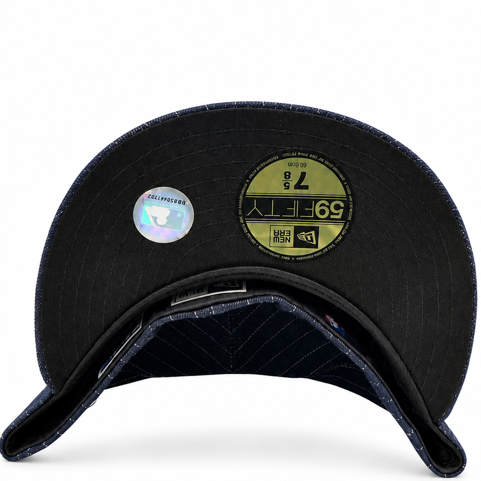 St. Louis Cardinals navy pinstripe New Era 59FIFTY fitted hat - back view
