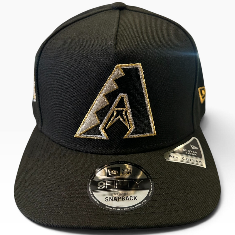Arizona Diamondbacks Black & Gold New Era 9FIFTY A-Frame snapback hat - side view