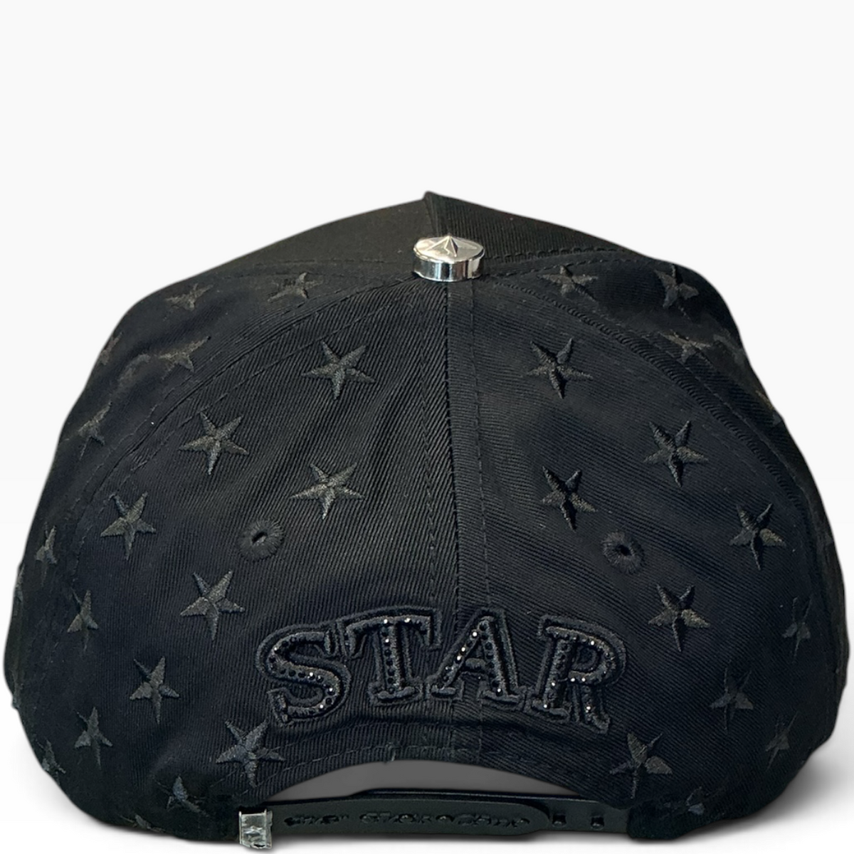 Star Club snapback with star appliqués - side view
