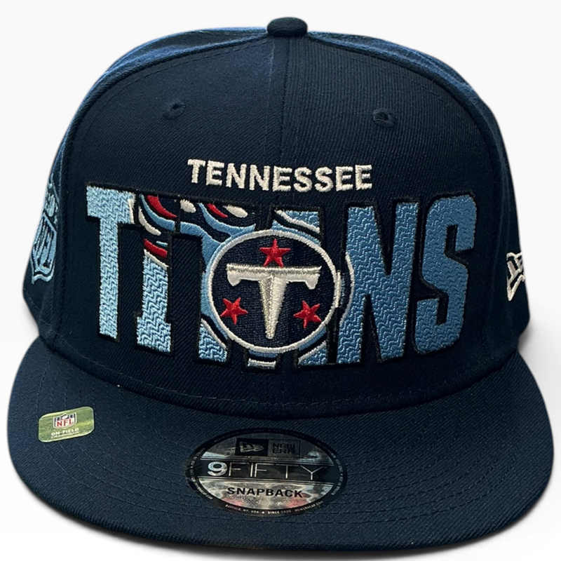New Era Tennessee Titans navy 9FIFTY snapback hat - front view