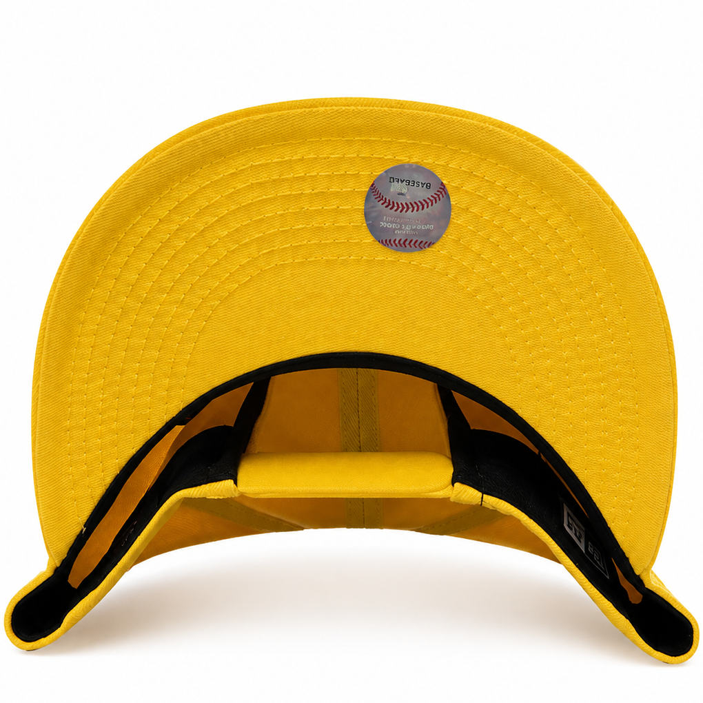 Yellow Tigers tonal Old English D snapback - alternate view