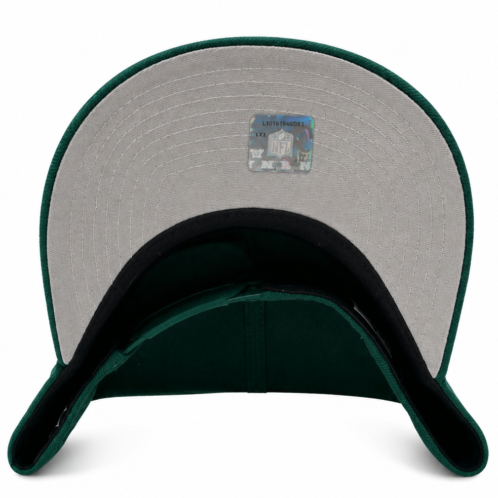 Detroit Lions dark green New Era 9FORTY A-Frame snapback hat - front view