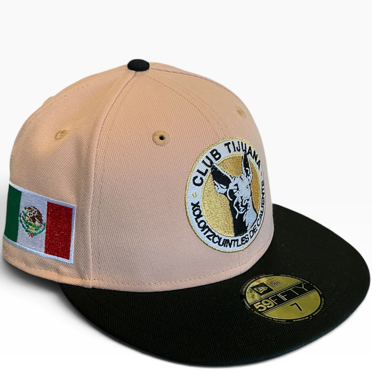 Club Tijuana Xolos Tan & Black New Era 59FIFTY fitted hat - side view