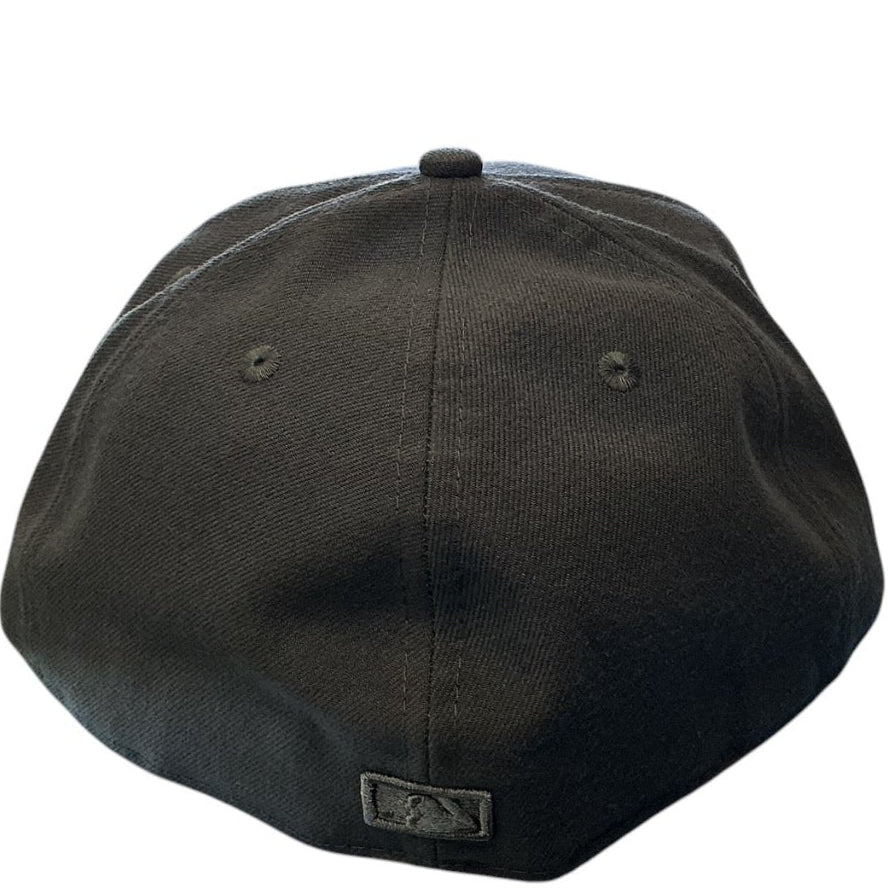 New York Yankees charcoal and purple New Era 59FIFTY fitted hat - side view