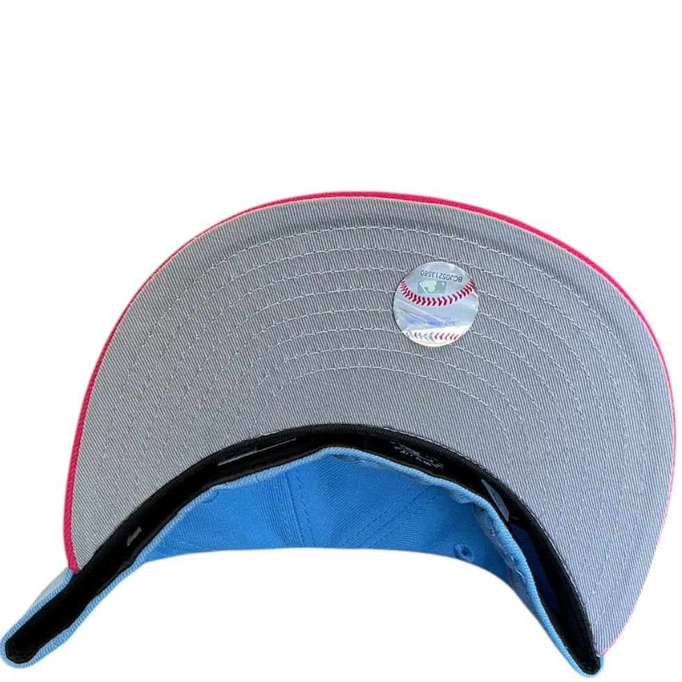Serpientes Mexico Light Blue & Hot Pink New Era 59FIFTY fitted hat - front view