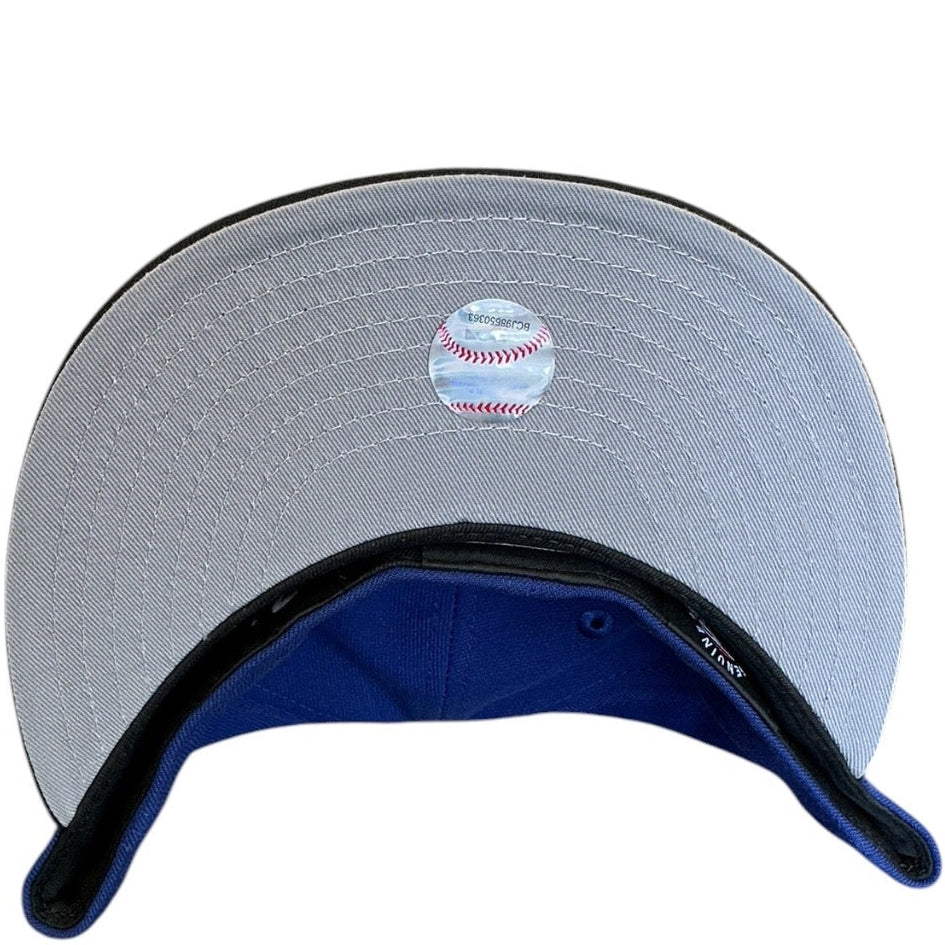 Los Angeles Dodgers Royal Blue & Black New Era 59FIFTY fitted hat - front view
