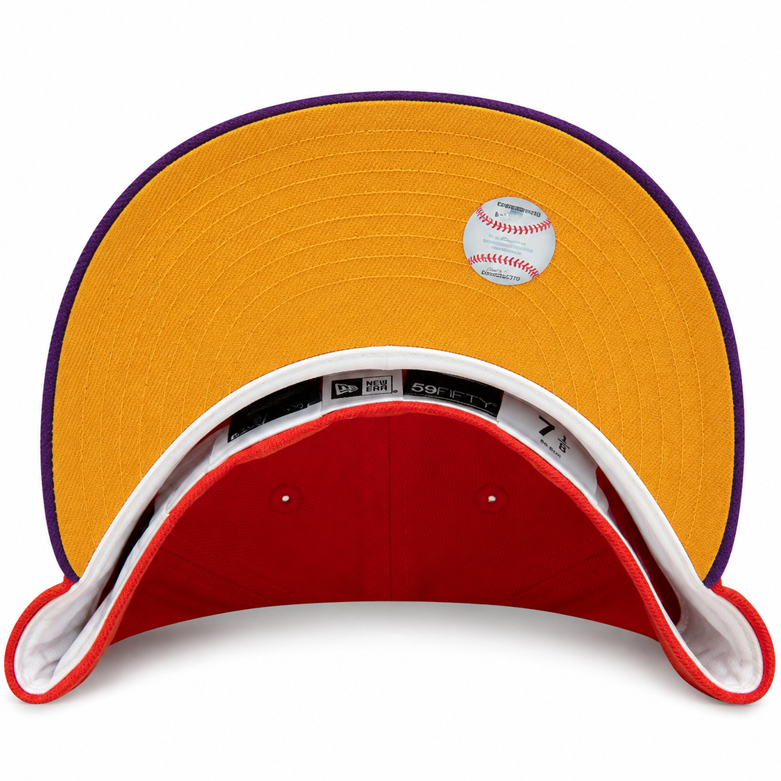 Cleveland Indians Red & Purple New Era 59FIFTY fitted hat - back view