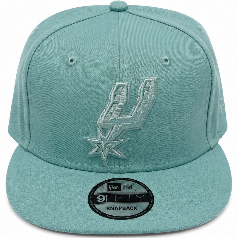 New Era San Antonio Spurs tonal teal 9FIFTY snapback hat - front view