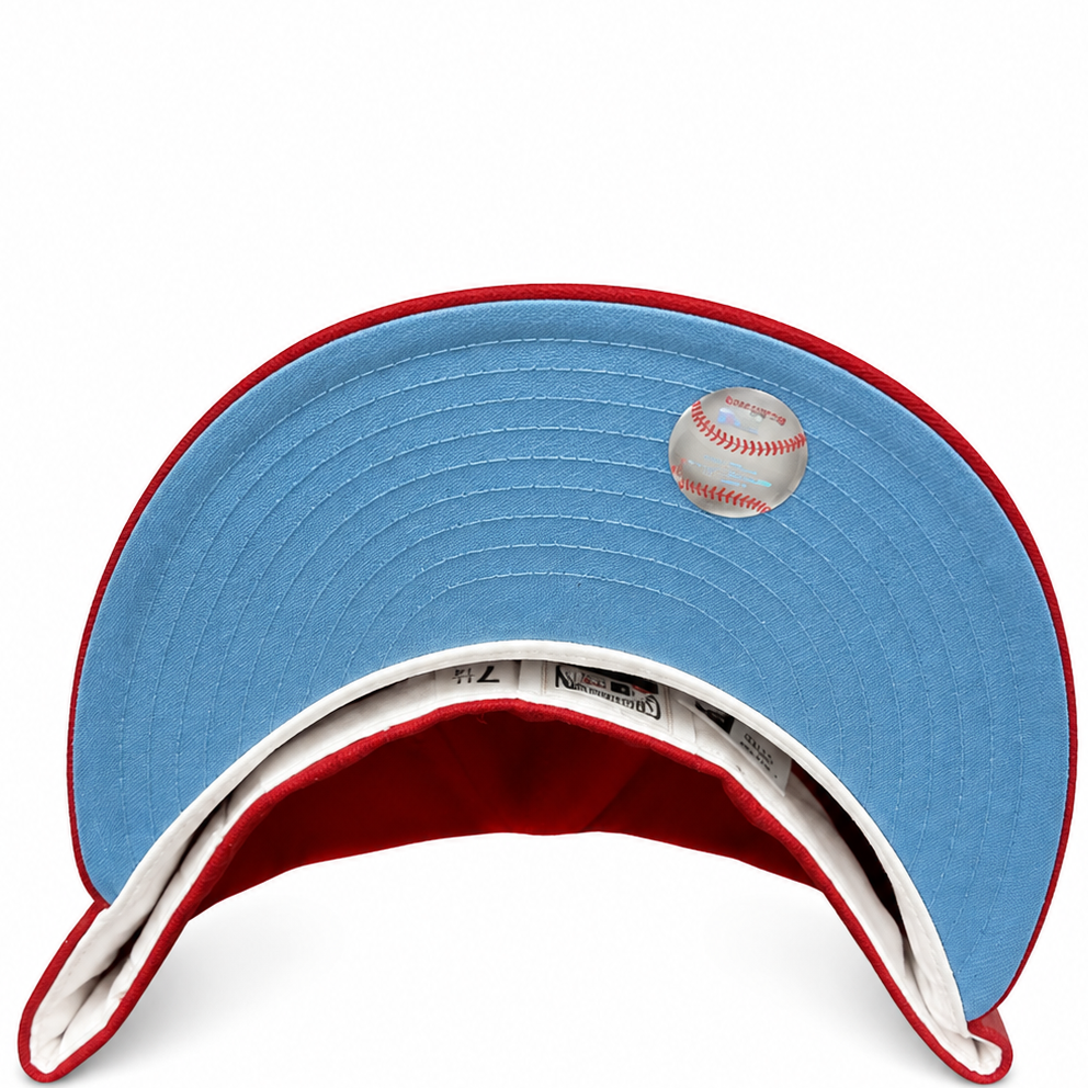 Seattle Mariners Red New Era 59FIFTY fitted hat - back view