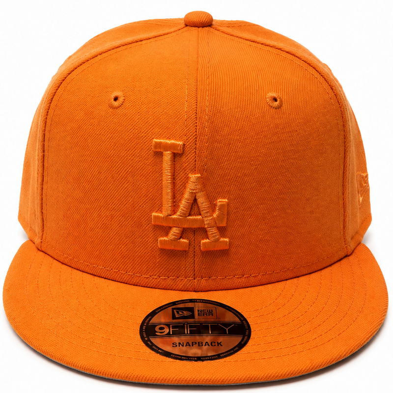 Orange Dodgers tonal LA snapback - alternate view