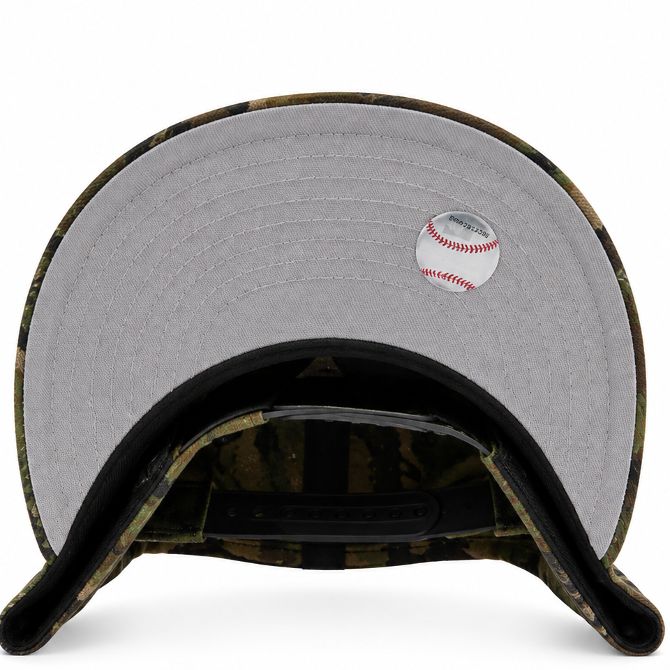 Yankees woodland camo snapback with white NY logo - alternate view