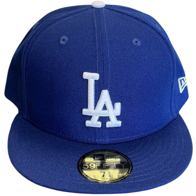 Los Angeles Dodgers royal blue New Era 59FIFTY fitted hat - front view