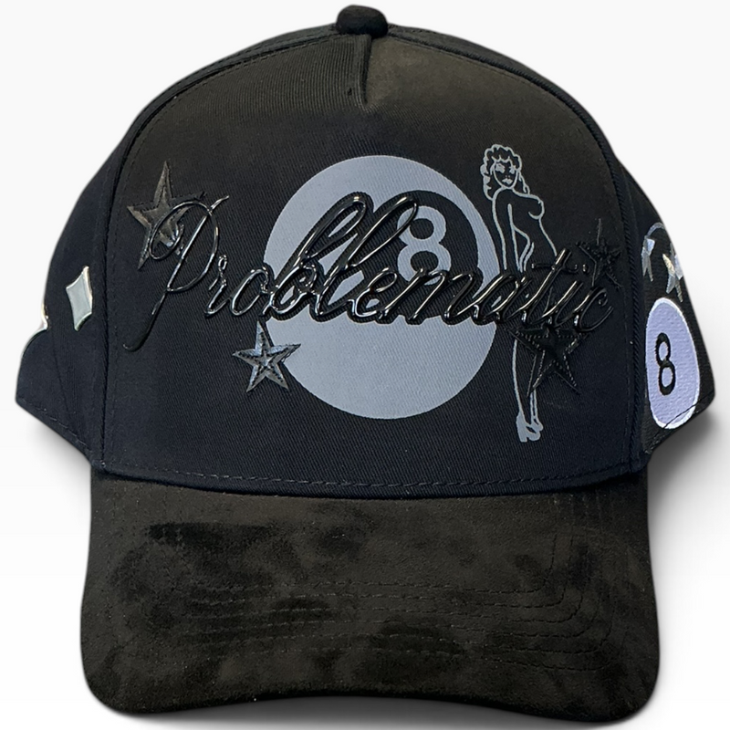 Problematic 8-ball hat - detail view
