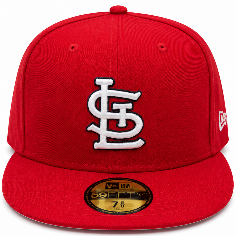 St. Louis Cardinals red New Era 59FIFTY fitted hat - side view