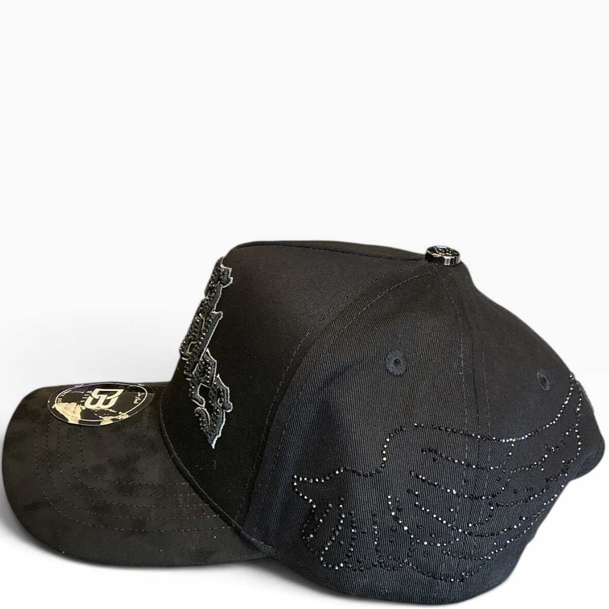 DB Los Angeles wings snapback with rhinestone wing graphics - side view
