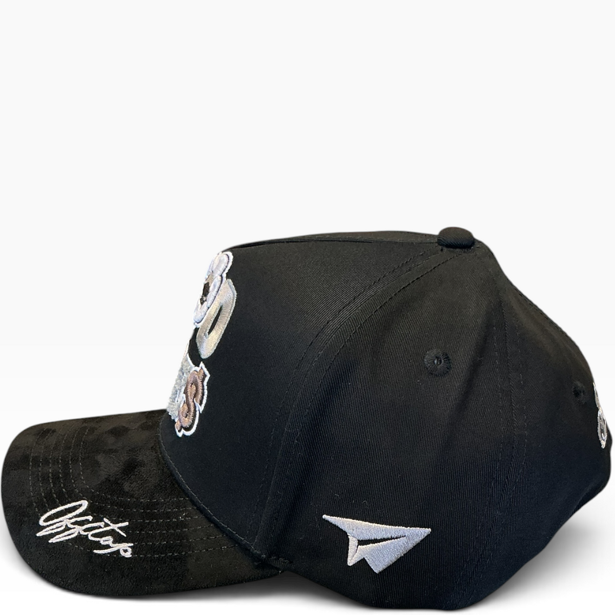 Offtop Good Vibes snapback with smiley flower - side view
