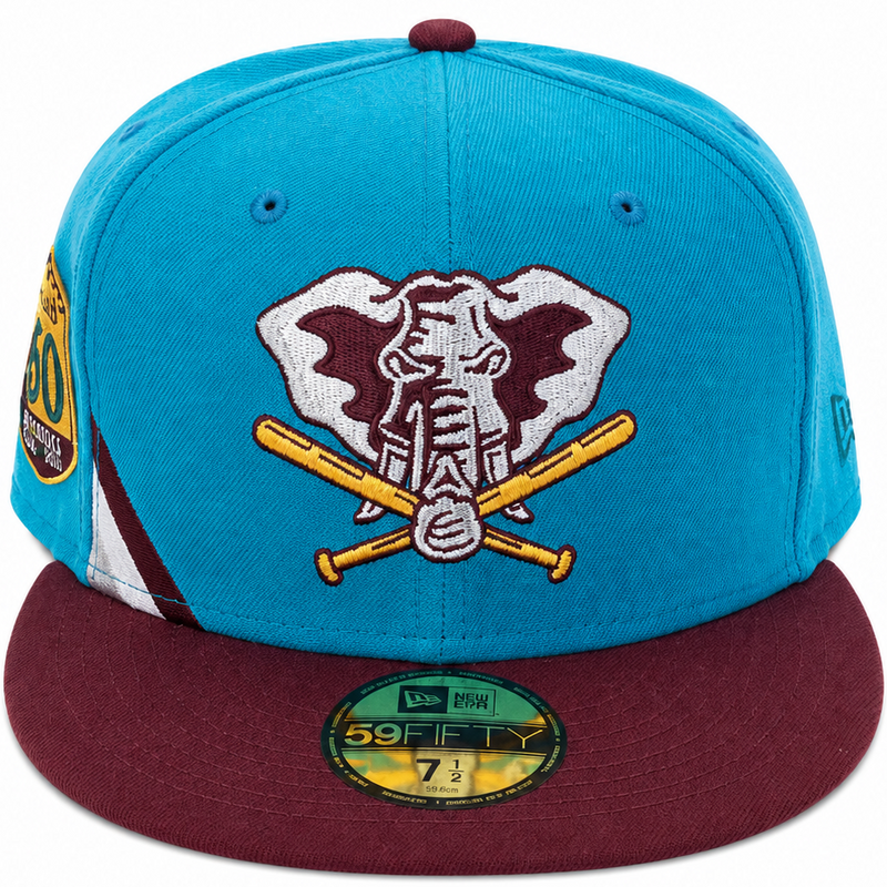 Oakland Athletics 50th Anniversary elephant fitted hat – view 2