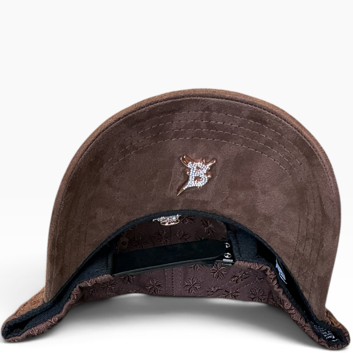 Barbas brown and pink flame cross hat - front view