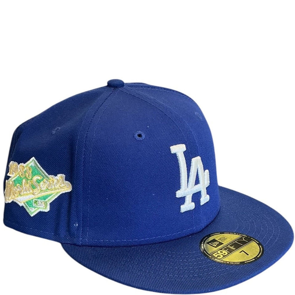 Los Angeles Dodgers royal blue New Era 59FIFTY fitted hat - back view