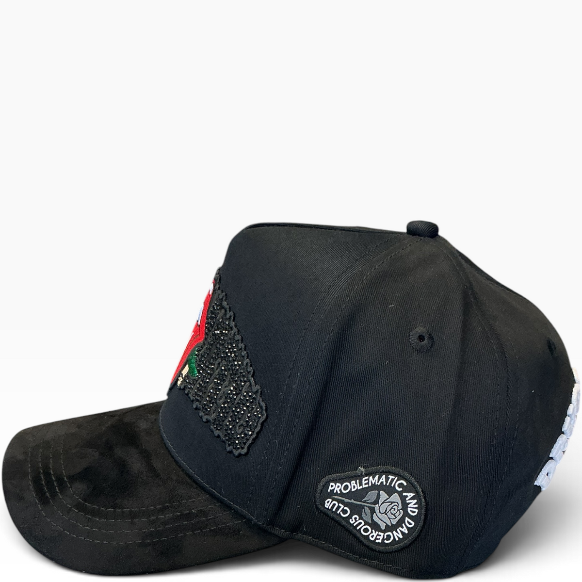 Tongue and roses hat - alternate angle