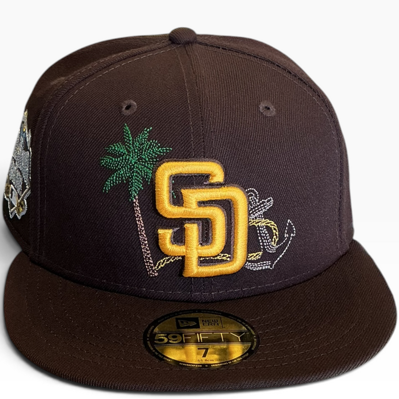 San Diego Padres Brown New Era 59FIFTY fitted hat - side view