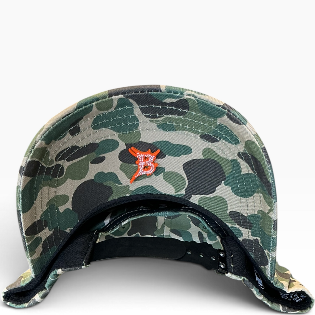 Barbas Exclusive camo orange cross hat - front view