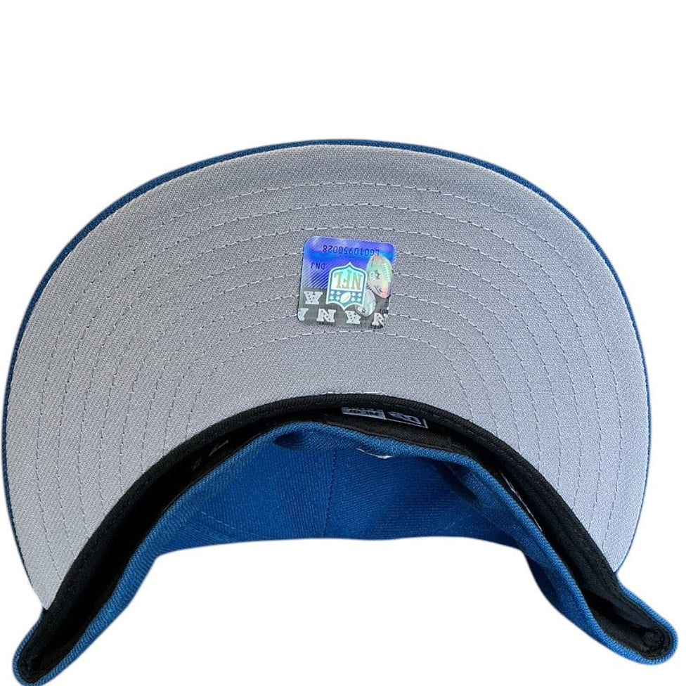 Las Vegas Raiders Blue New Era 59FIFTY fitted hat - front view