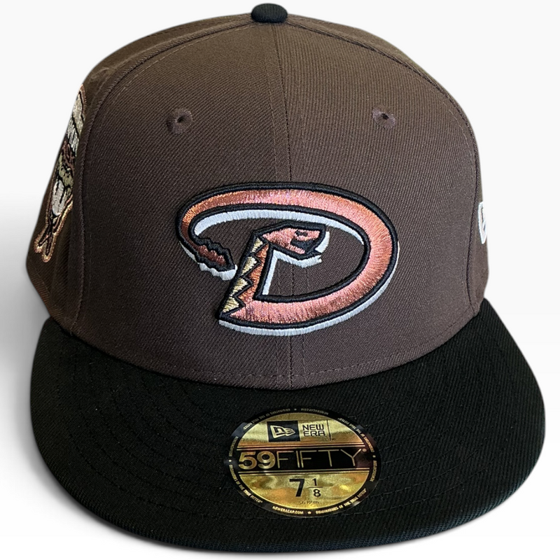 Arizona Diamondbacks Brown/Black New Era 59FIFTY fitted hat - side view