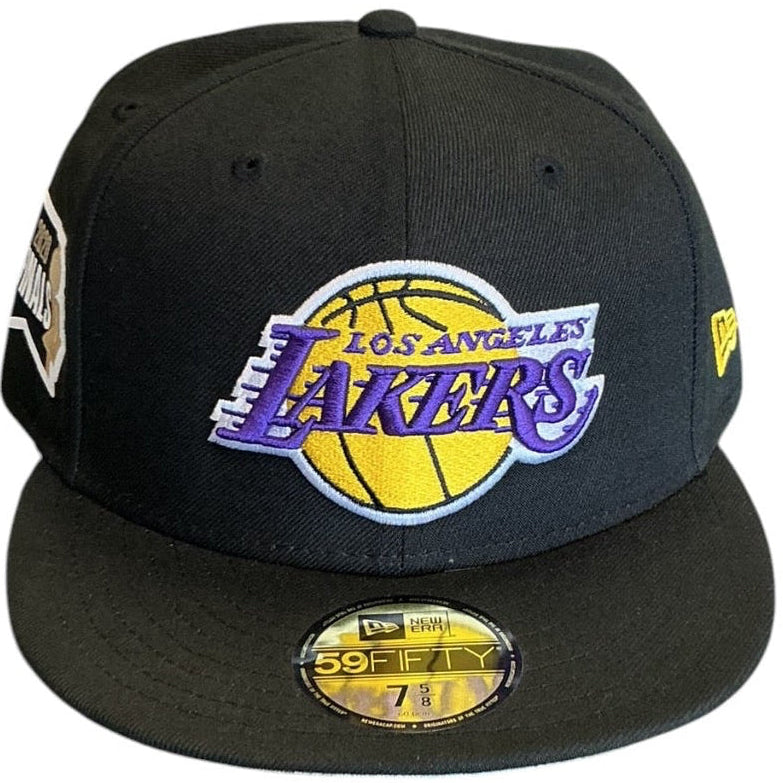 Los Angeles Lakers black 2020 NBA Finals New Era 59FIFTY fitted hat - front view