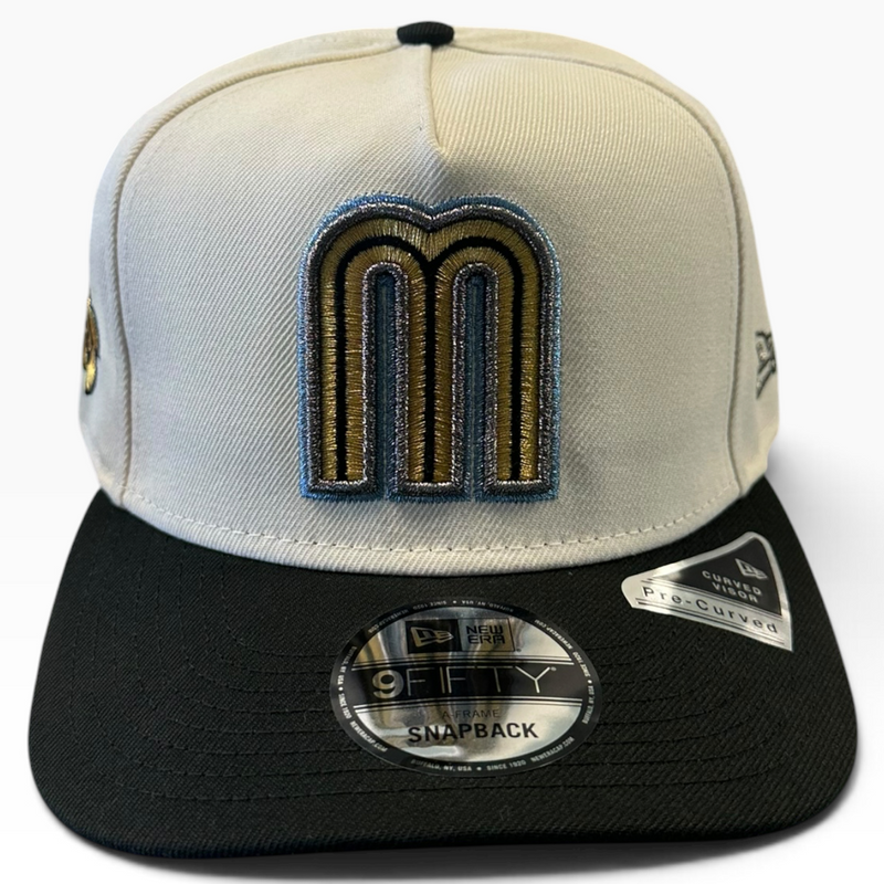 Mexico cream and black New Era 9FIFTY A-Frame snapback hat - side view