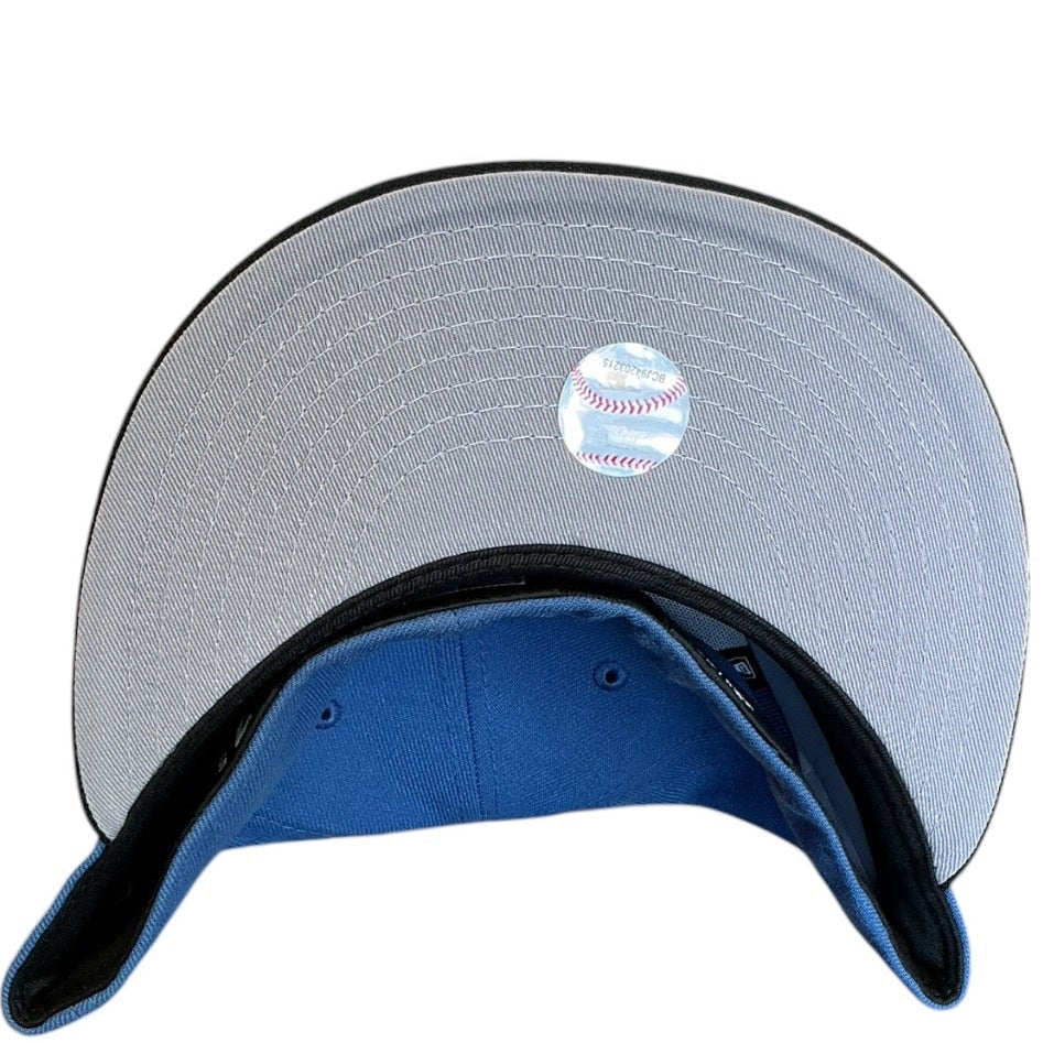 Houston Astros Blue & Black Floral New Era 59FIFTY fitted hat - front view