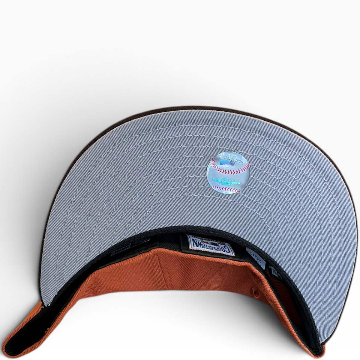 Houston Astros Burnt Orange/Brown New Era 59FIFTY fitted hat - back view