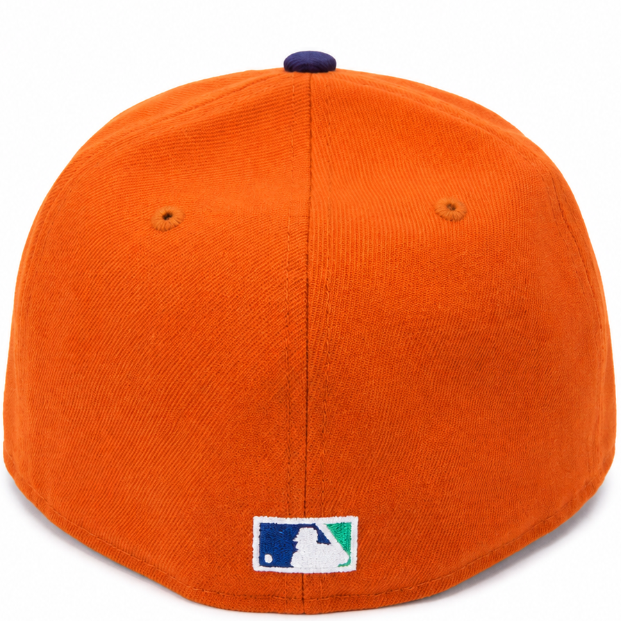 Houston Astros orange and purple 1968 All-Star Game New Era 59FIFTY fitted hat - back view