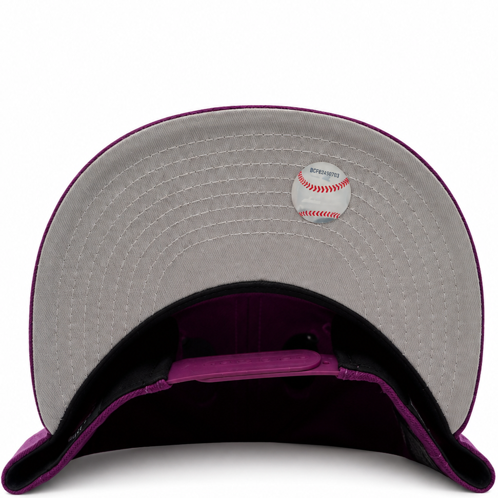 Los Angeles Dodgers burgundy New Era 9FIFTY snapback hat - front view