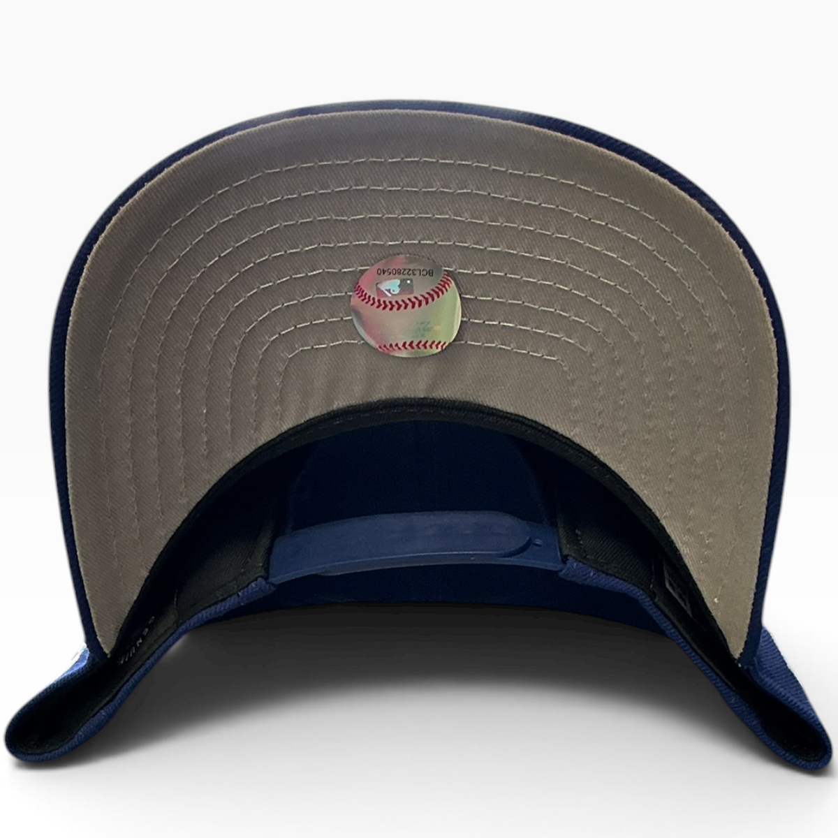 Los Angeles Dodgers Mexico and USA flags navy New Era 9FIFTY A-Frame stretch-snap hat - undervisor detail